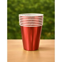 250ml Paper Cup Metallic Red (Pack of 10pcs)