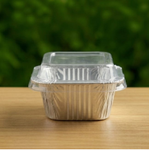 80ml Aluminium Lave Cake Square Container 50 pcs pack