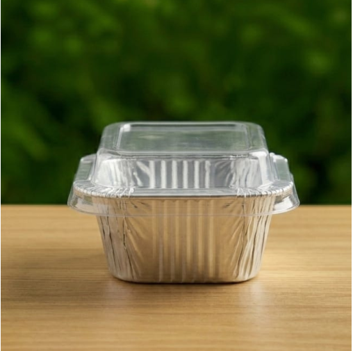 80ml Aluminium Lave Cake Square Container 50...