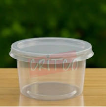 80ml PP Yoghurt Clear Round Container with Lid