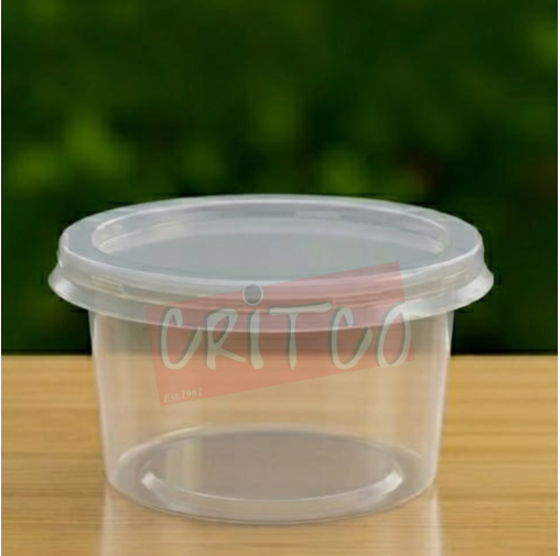 80ml PP Yoghurt Clear Round Container with Lid