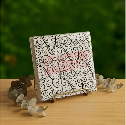 Paper Serviette Swirl Black (Pack of 20pcs)